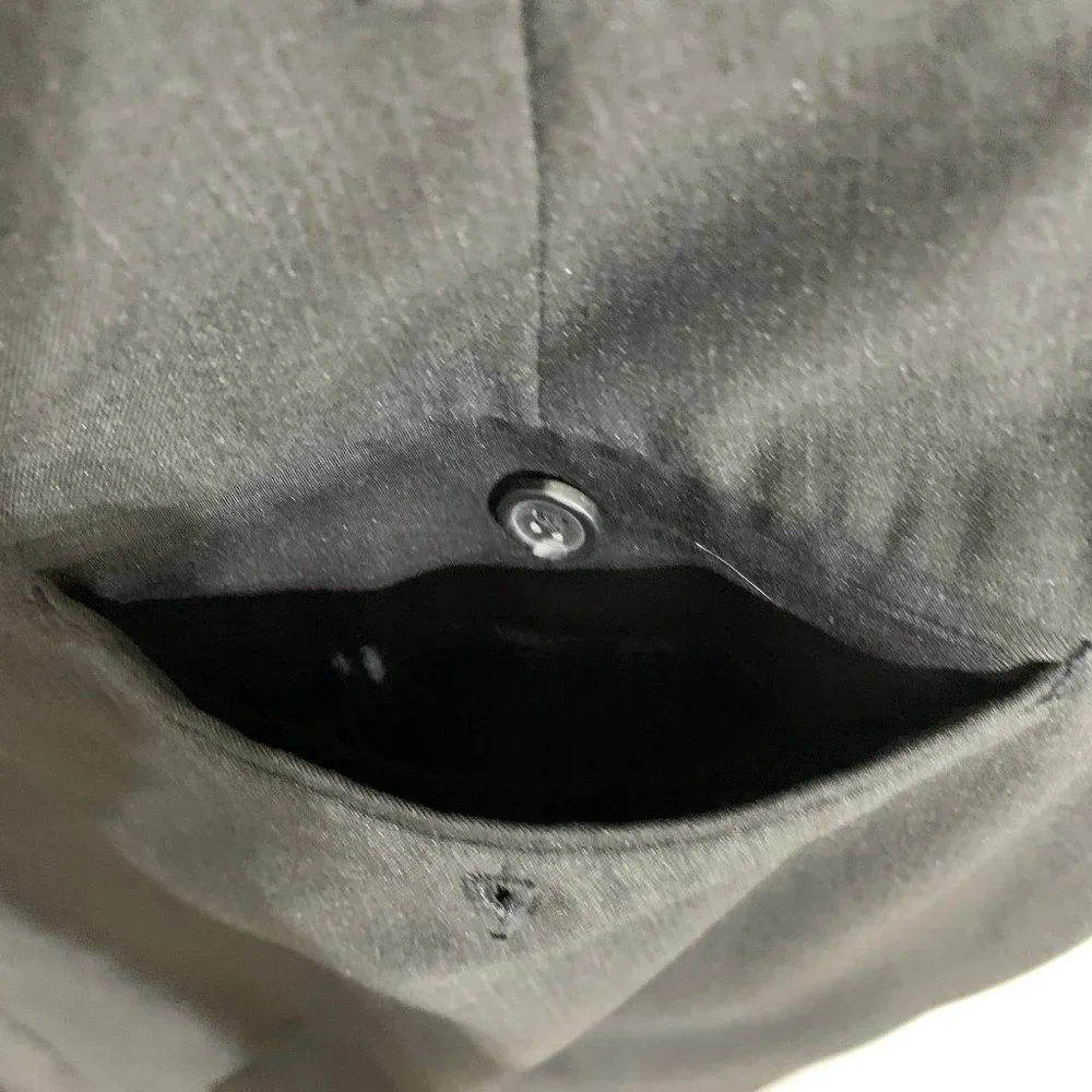 RBM black “charcoal” pleated cuffed dress or suit pant.